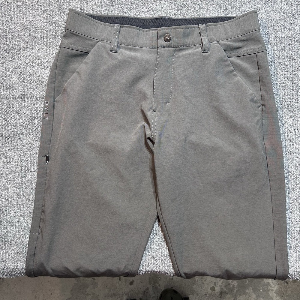 BYLT Premium Basics Everyday Pant 2.0 Mens 32x30 Black Stretch Chino Straight - Picture 5 of 10